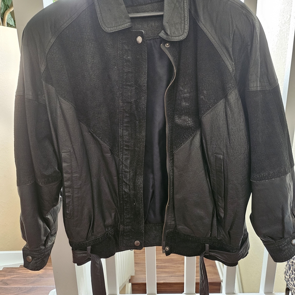 Stylish Women's Black Leather Jacket